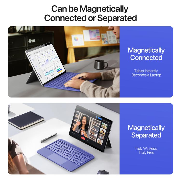 For MicroSoft Surface Pro 12 DUX DUCIS CK Pro Series Smart Magnetic Touchpad Bluetooth Keyboard