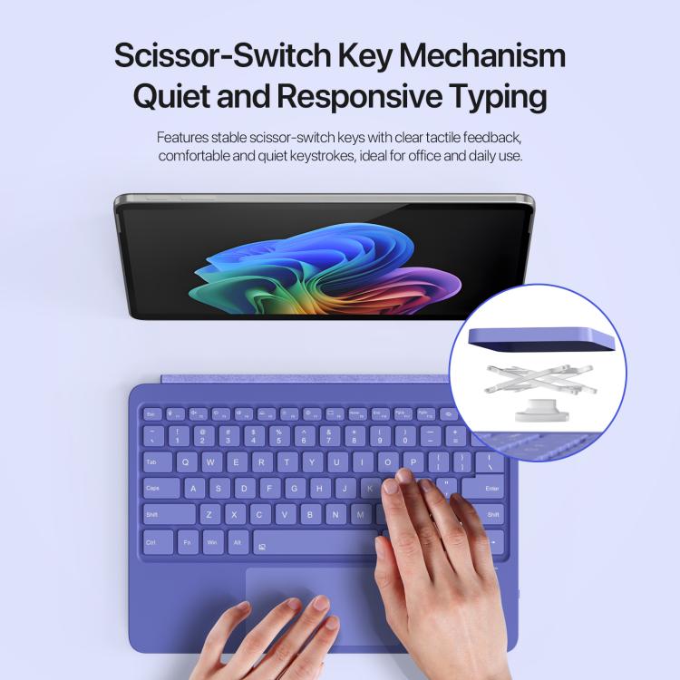 For MicroSoft Surface Pro 12 DUX DUCIS CK Pro Series Smart Magnetic Touchpad Bluetooth Keyboard