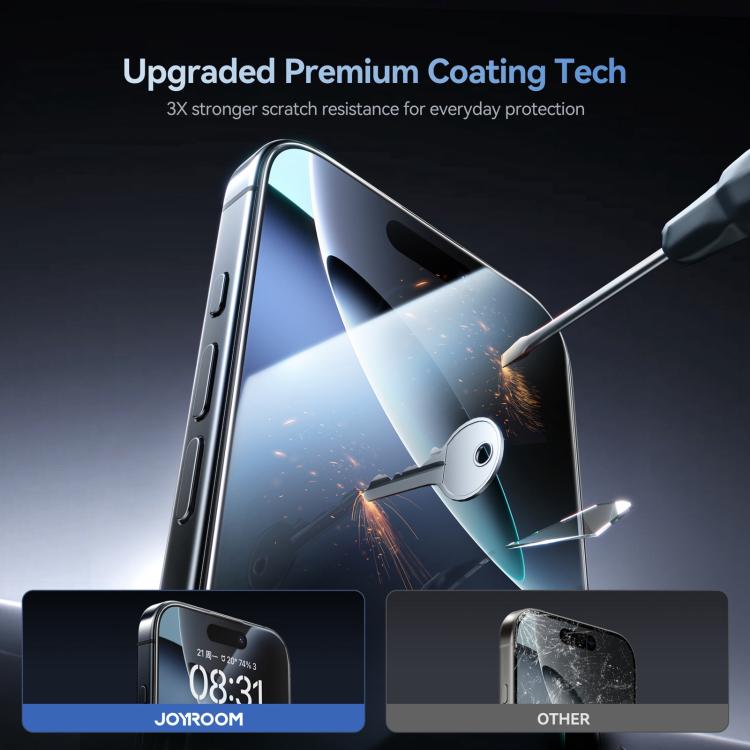 For iPhone 17 Pro JOYROOM Knight Series 2.5D Full Screen HD Hard Anti-Scratch Tempered Glass Film