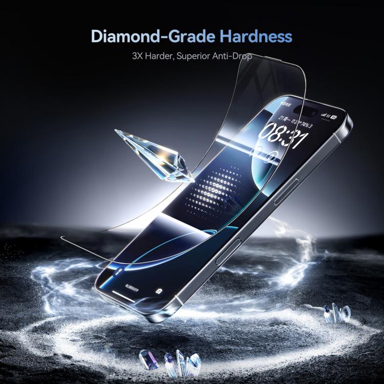 For iPhone 16 Pro Max JOYROOM Knight Series 2.5D Full Screen HD Hard Anti-Scratch Tempered Glass Film