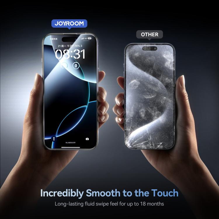 For iPhone 16 Pro JOYROOM Knight Series 2.5D Full Screen HD Hard Anti-Scratch Tempered Glass Film