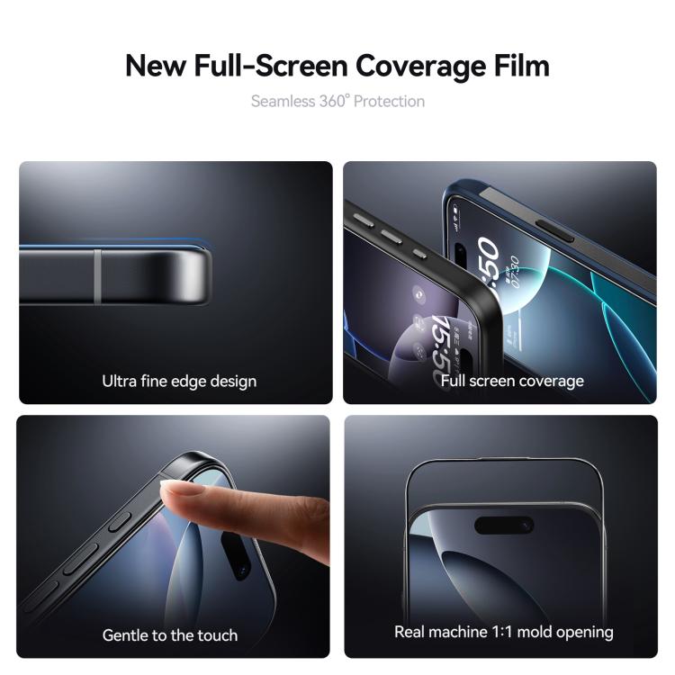 For iPhone 16 Pro JOYROOM Knight Series 2.5D Full Screen HD Hard Anti-Scratch Tempered Glass Film