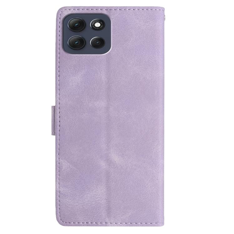 For Motorola Moto G86 Power Rose Flower Embossing Pattern Leather Phone Case
