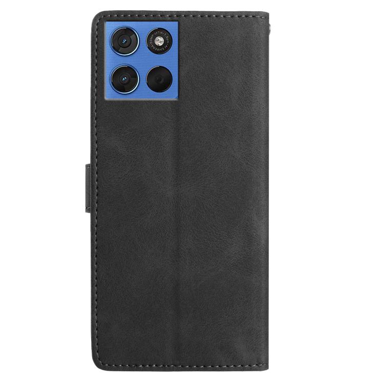 For Motorola Moto G57 5G Rose Flower Embossing Pattern Leather Phone Case