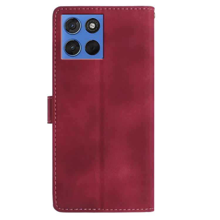 For Motorola Moto G57 5G Rose Flower Embossing Pattern Leather Phone Case