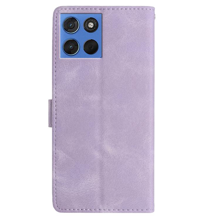 For Motorola Moto G57 5G Rose Flower Embossing Pattern Leather Phone Case