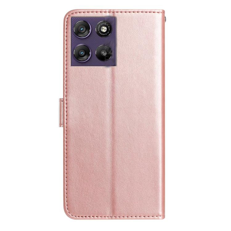 For Motorola Moto G67 Power 5G Rose Flower Embossing Pattern Leather Phone Case