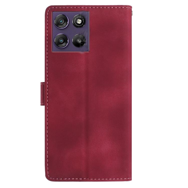 For Motorola Moto G67 Power 5G Rose Flower Embossing Pattern Leather Phone Case