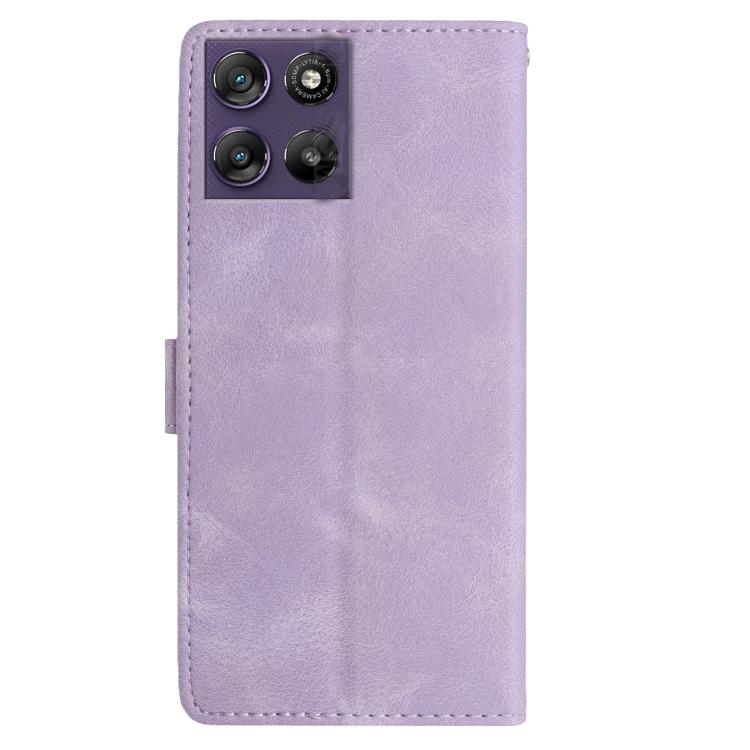 For Motorola Moto G67 Power 5G Rose Flower Embossing Pattern Leather Phone Case
