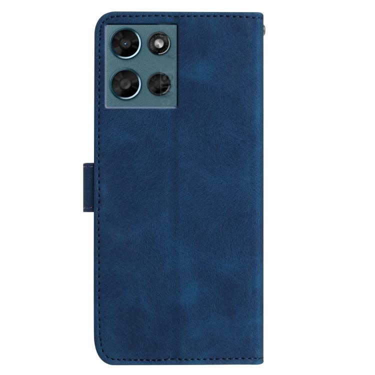 For Motorola Moto G Play 2025 Rose Flower Embossing Pattern Leather Phone Case
