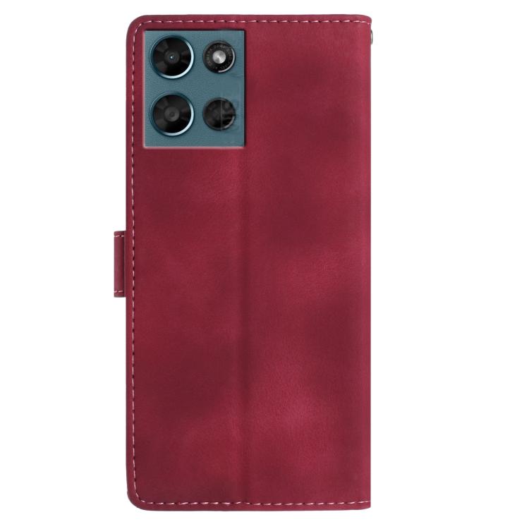 For Motorola Moto G Play 2025 Rose Flower Embossing Pattern Leather Phone Case