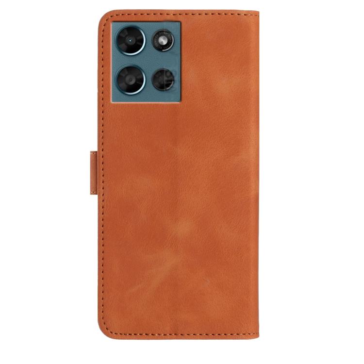 For Motorola Moto G Play 2025 Rose Flower Embossing Pattern Leather Phone Case