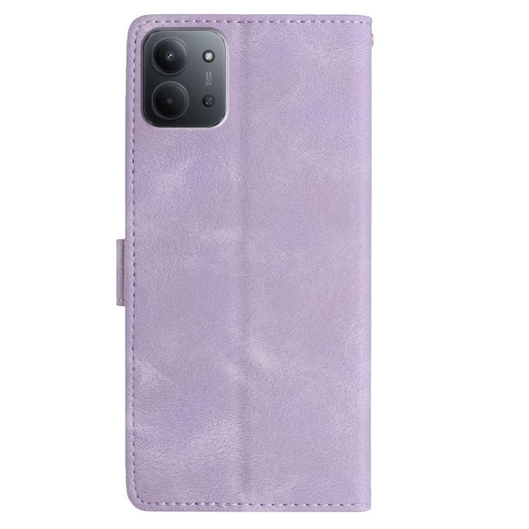 For Redmi 15C 5G/4G EU 173mm/Poco C85 5G Rose Flower Embossing Pattern Leather Phone Case