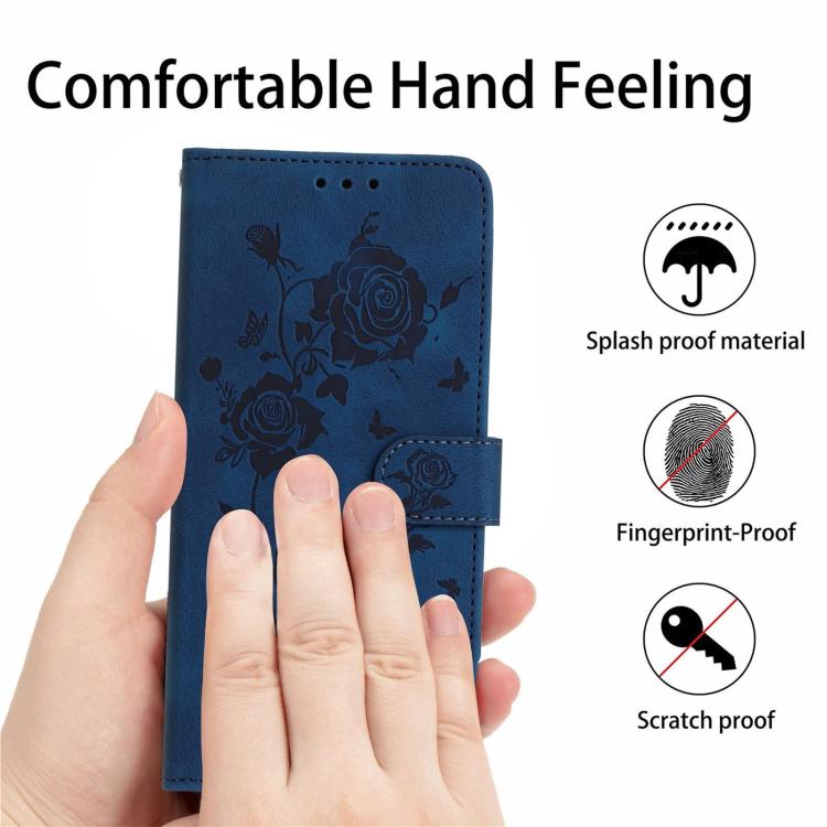 For Redmi 15 5G / 4G EU 171mm Rose Flower Embossing Pattern Leather Phone Case