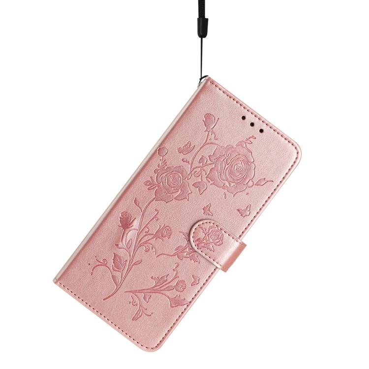 For Redmi 15C 5G/4G Global 171mm/Poco C85 4G Rose Flower Embossing Pattern Leather Phone Case