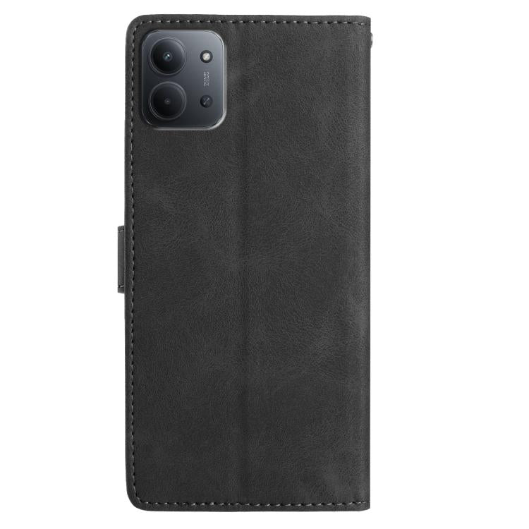 For Redmi 15C 5G/4G Global 171mm/Poco C85 4G Rose Flower Embossing Pattern Leather Phone Case