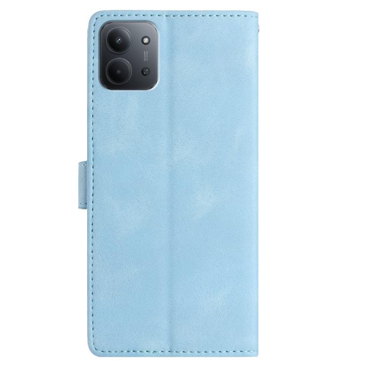 For Redmi 15C 5G/4G Global 171mm/Poco C85 4G Rose Flower Embossing Pattern Leather Phone Case