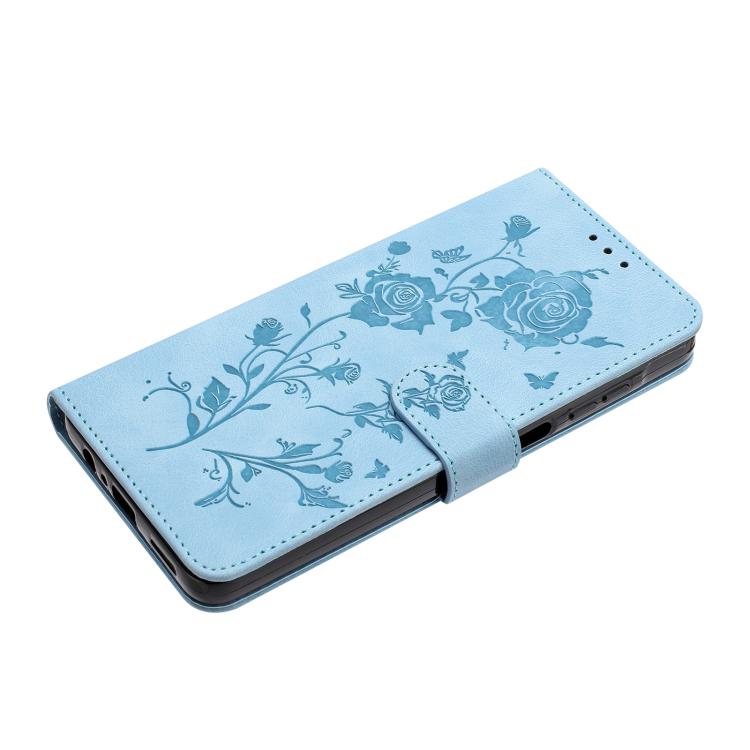 For Redmi K90/Poco F8 Pro Rose Flower Embossing Pattern Leather Phone Case