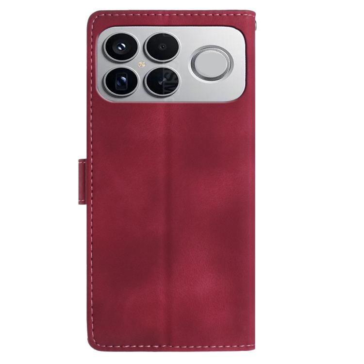 For Redmi K90/Poco F8 Pro Rose Flower Embossing Pattern Leather Phone Case