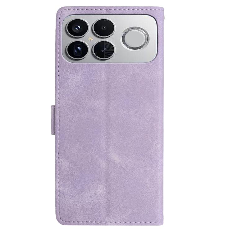 For Redmi K90/Poco F8 Pro Rose Flower Embossing Pattern Leather Phone Case