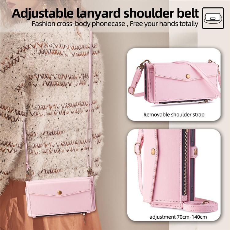 For Tecno Pova 7 Pro Zipper Wallet Side Buckle Crossbody Lanyard Leather Phone Case