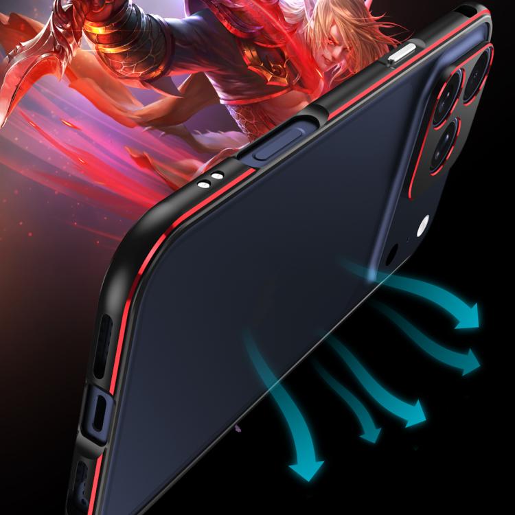 For iPhone 17 Pro Max Aurora Series Lens Protector + Metal Frame Phone Case