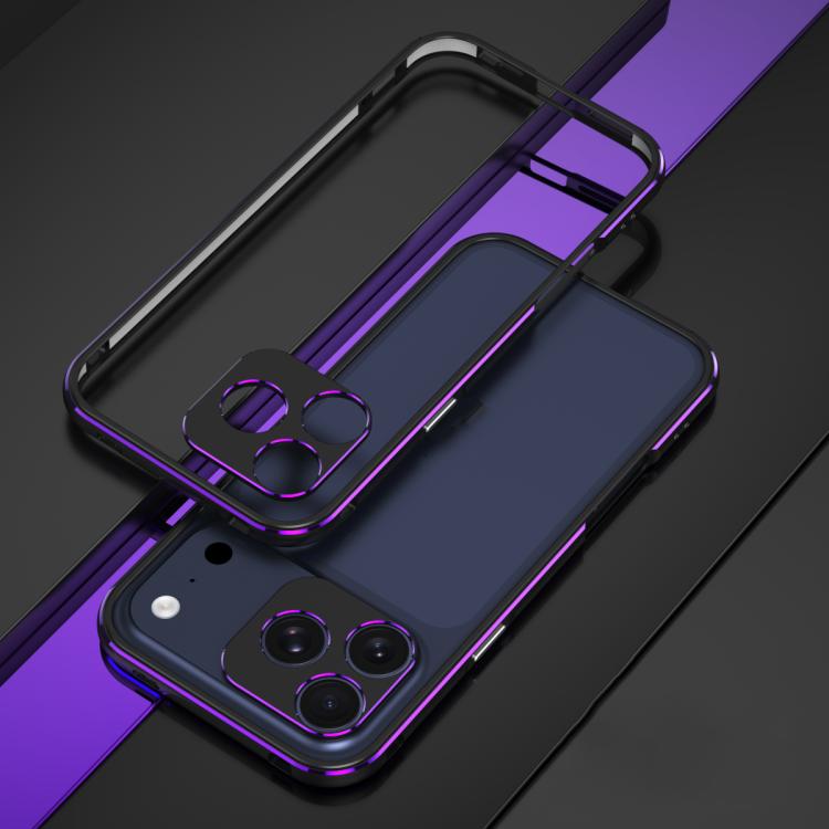 For iPhone 17 Pro Max Aurora Series Lens Protector + Metal Frame Phone Case