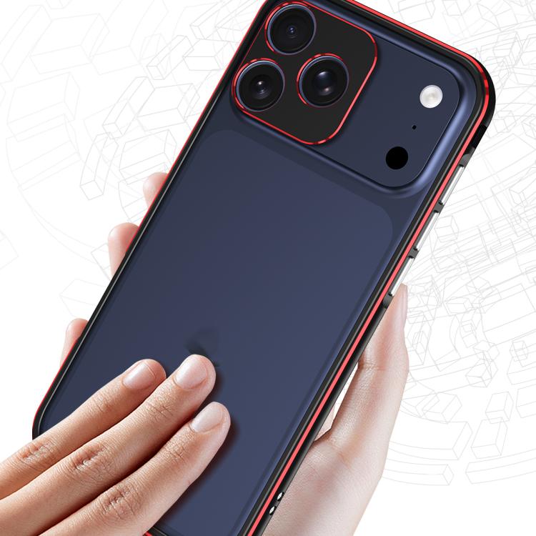 For iPhone 17 Pro Aurora Series Lens Protector + Metal Frame Phone Case