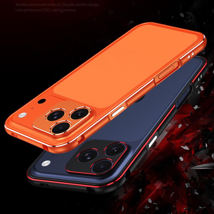 For iPhone 17 Pro Aurora Series Lens Protector + Metal Frame Phone Case