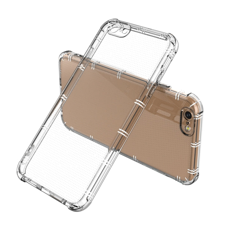For iPhone 6 Plus / 6s Plus Straight Edge Dual Bone-bits Shockproof TPU Clear Case