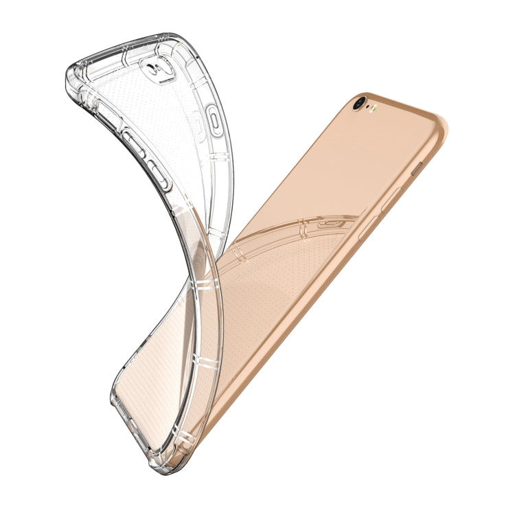 For iPhone 6 Plus / 6s Plus Straight Edge Dual Bone-bits Shockproof TPU Clear Case