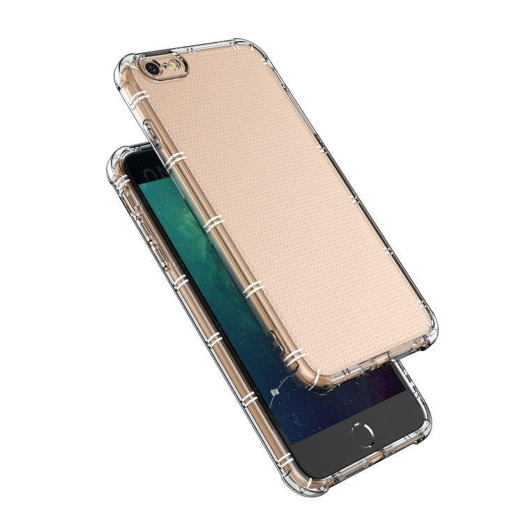 For iPhone 6 Plus / 6s Plus Straight Edge Dual Bone-bits Shockproof TPU Clear Case