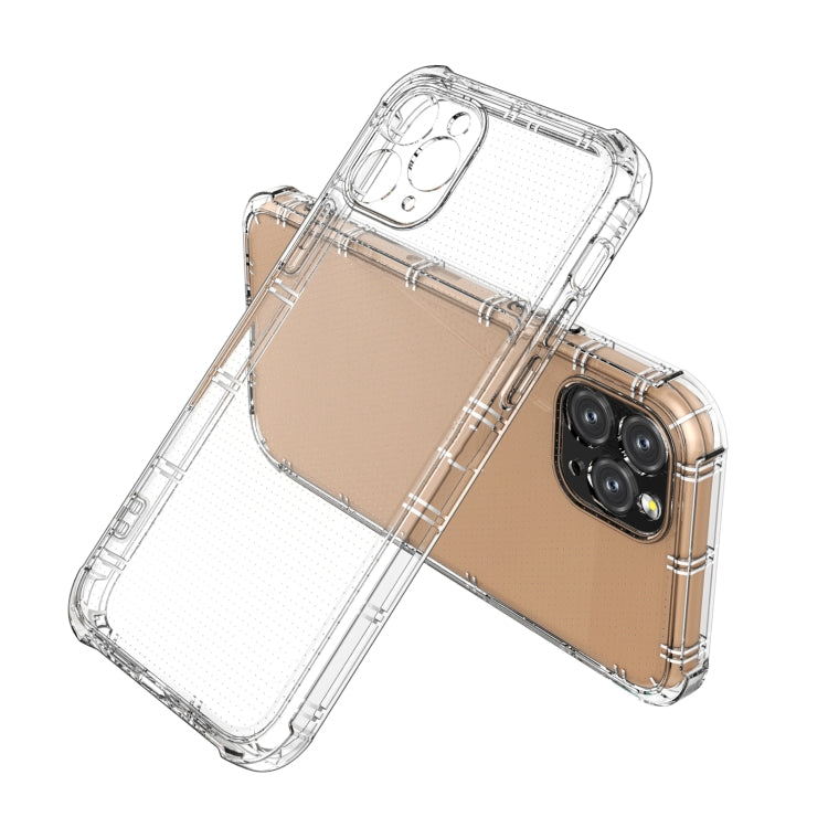 For iPhone 11 Pro Straight Edge Dual Bone-bits Shockproof TPU Clear Case