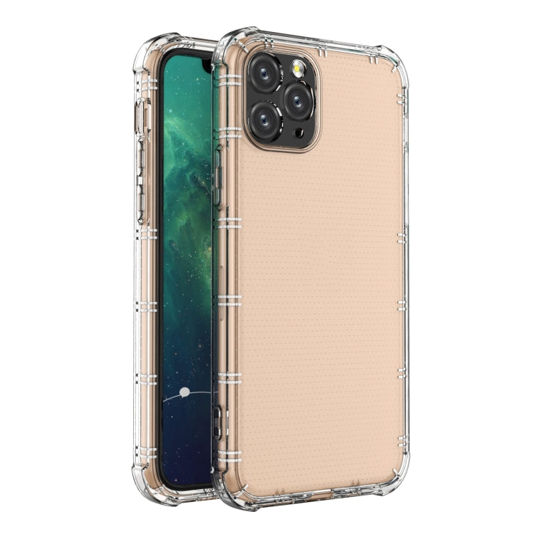 For iPhone 11 Pro Straight Edge Dual Bone-bits Shockproof TPU Clear Case