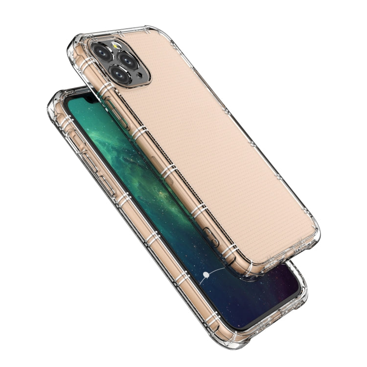For iPhone 11 Pro Straight Edge Dual Bone-bits Shockproof TPU Clear Case