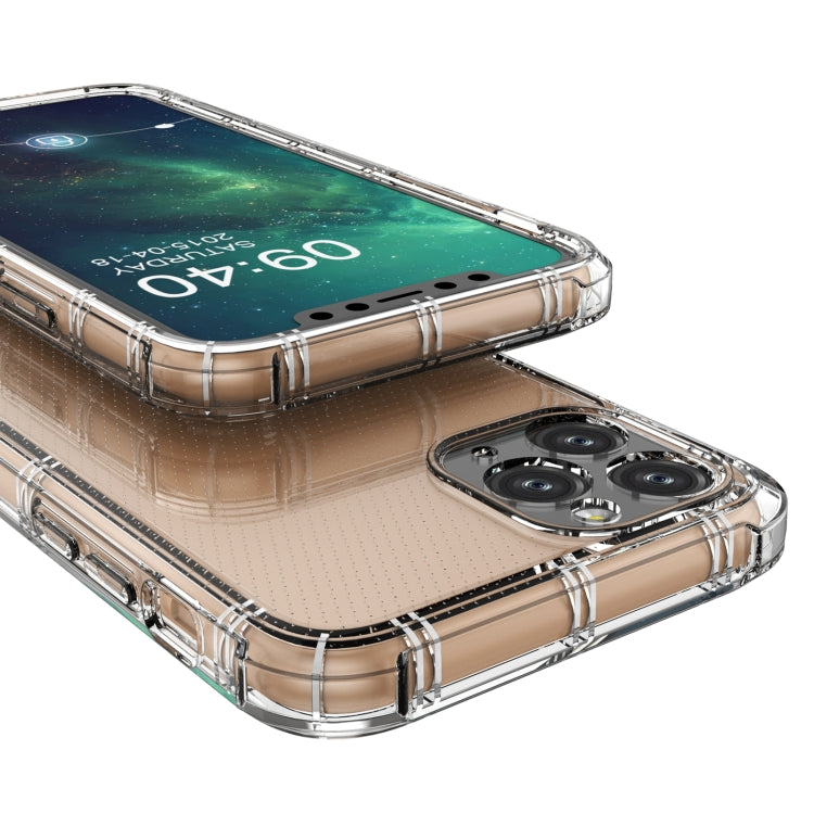 For iPhone 11 Pro Straight Edge Dual Bone-bits Shockproof TPU Clear Case