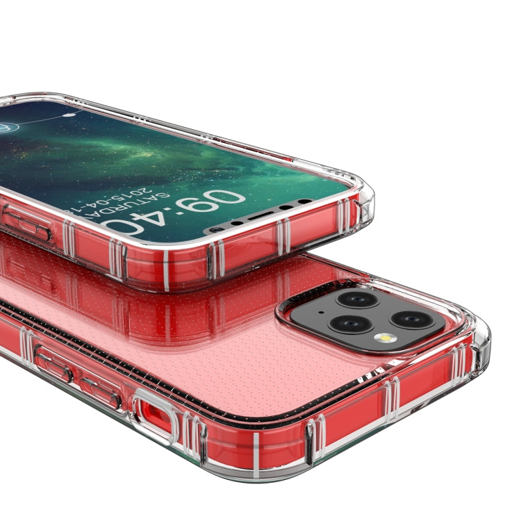 For iPhone 12 mini Straight Edge Dual Bone-bits Shockproof TPU Clear Case