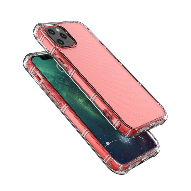 For iPhone 12 mini Straight Edge Dual Bone-bits Shockproof TPU Clear Case