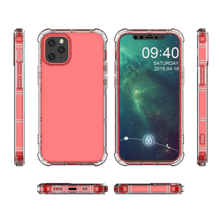 For iPhone 12 mini Straight Edge Dual Bone-bits Shockproof TPU Clear Case