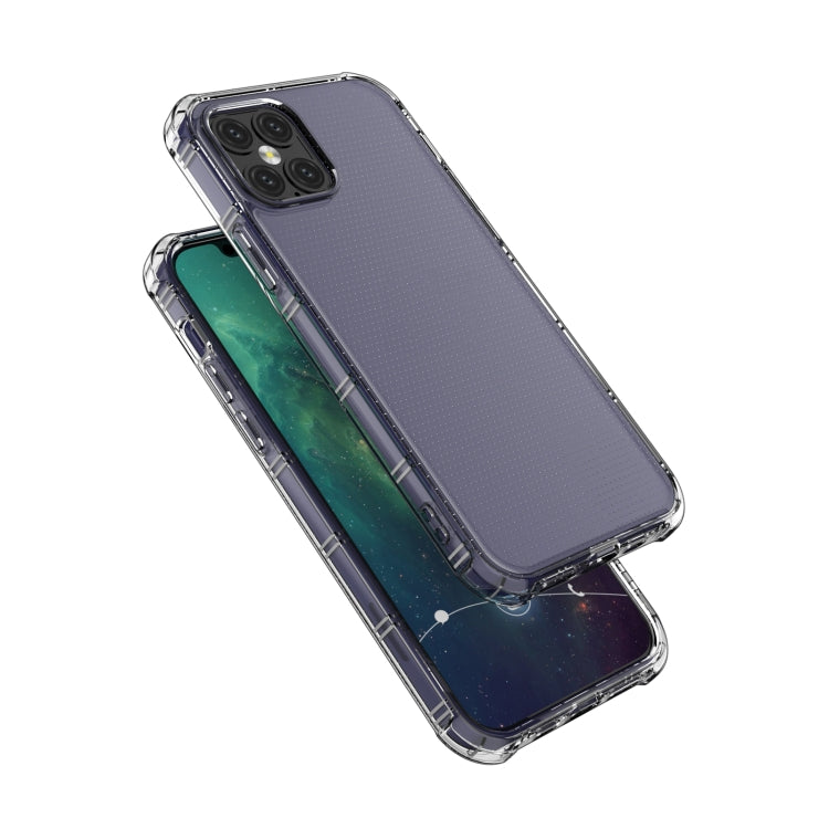 For iPhone 12 Pro Straight Edge Dual Bone-bits Shockproof TPU Clear Case