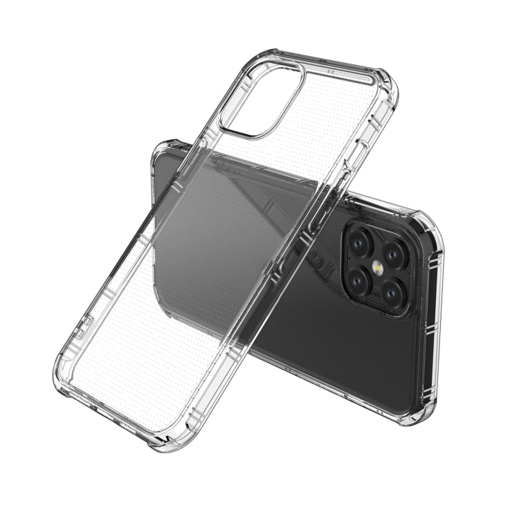 For iPhone 12 Pro Max Straight Edge Dual Bone-bits Shockproof TPU Clear Case