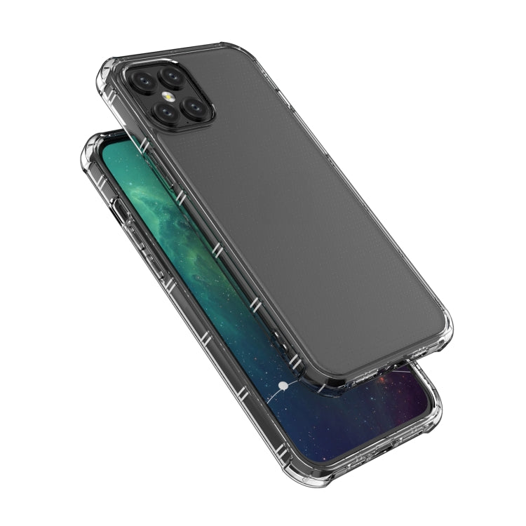 For iPhone 12 Pro Max Straight Edge Dual Bone-bits Shockproof TPU Clear Case