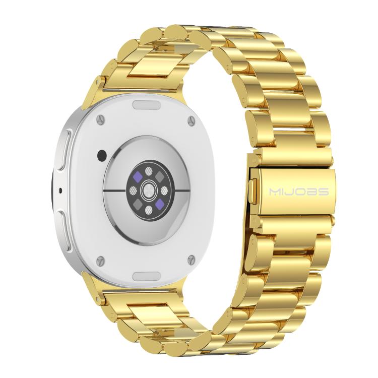 For Samsung Galaxy Watch8 / Watch8 Classic MIJOBS Three Beads Stainless Steel Watch Band