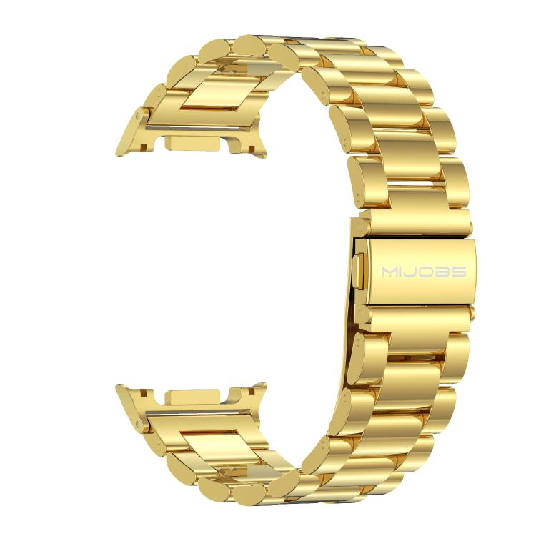 For Samsung Galaxy Watch8 / Watch8 Classic MIJOBS Three Beads Stainless Steel Watch Band