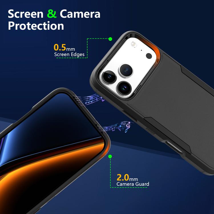 For iPhone 17 Pro Max 2 in 1 PC Hybrid TPU Phone Case