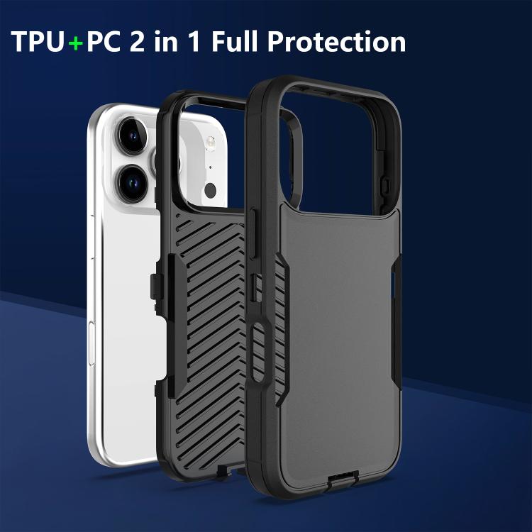 For iPhone 17 Pro 2 in 1 PC Hybrid TPU Phone Case