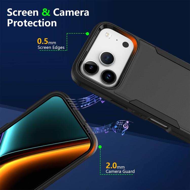 For iPhone 17 Pro 2 in 1 PC Hybrid TPU Phone Case