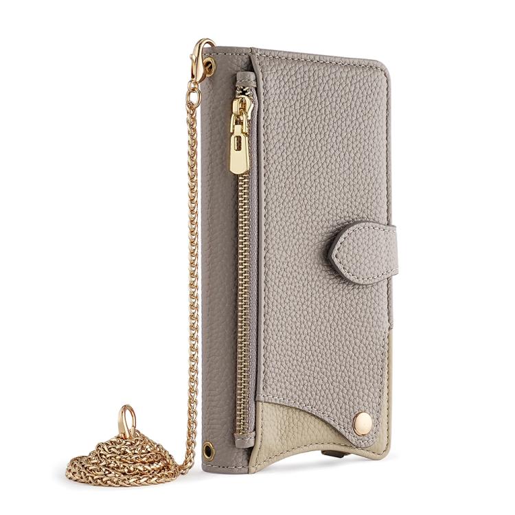 For Kyocera Basio Active3 Crossbody Chain Fishtail Litchi Leather Phone Case