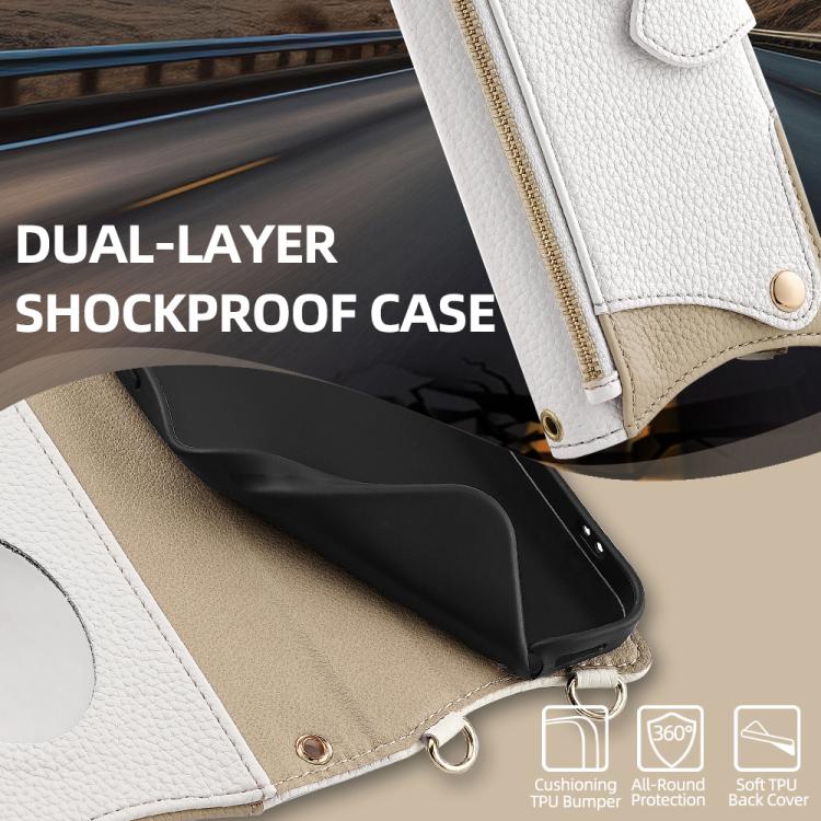 For Kyocera Basio Active3 Crossbody Chain Fishtail Litchi Leather Phone Case