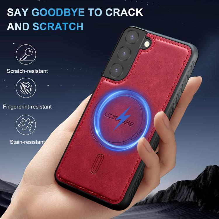 For Samsung Galaxy S21 FE 5G LC.IMEEKE L6 Series MagSafe Magnetic Phone Case